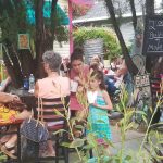 Hip patrons enjoying great food